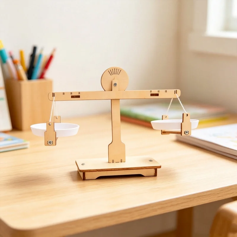 Science Project Physics - Wooden DIY Balance Scales Assembly Kit
