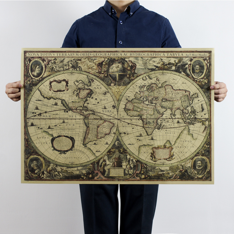 1641 old Nautical chart world  - огляд і ціна Star Map Poster