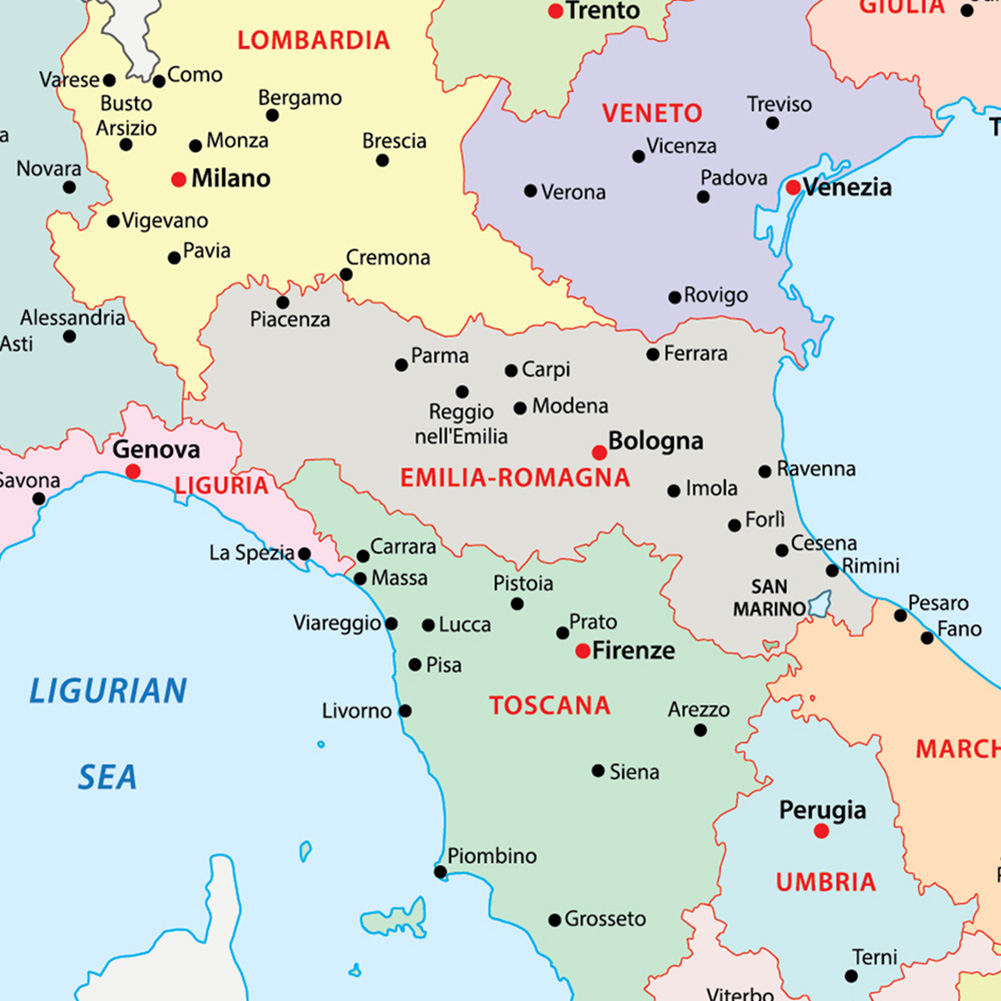 42*59cm In Italian Political M - огляд і ціна Star Map Poster