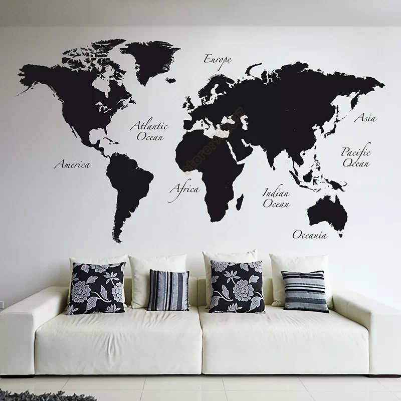 Large World Map Vinyl Wall Dec - огляд і ціна Star Map Poster