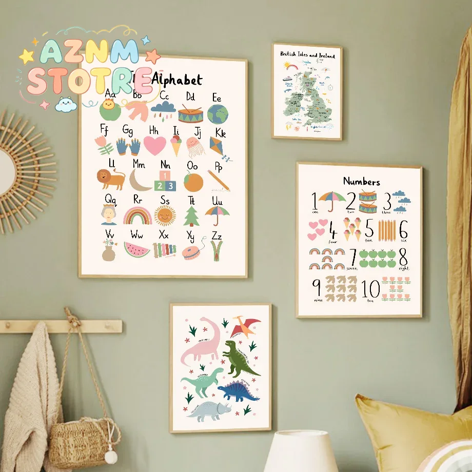 Animal World Map Dinosaur Alph - огляд і ціна Star Map Poster